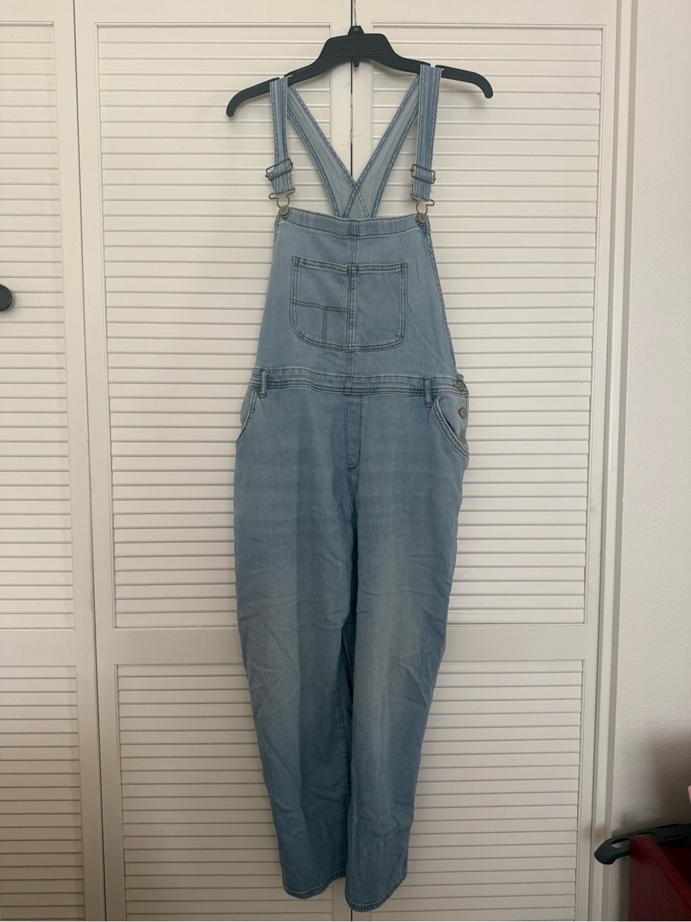 Light Wash Sonoma Goods for Life Denim Women's Overalls with Adjustable StrapsXL